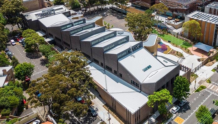 An undated image shows the top of Darlington Public School in Chippendale, Sydney, Australia. -Instagram/@worldarchfest