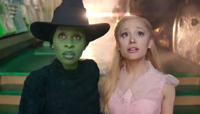 Wicked stars Ariana Grande, Cynthia Erivo receive surprise at films premiere