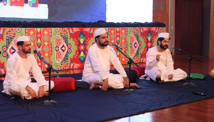 Qawals are performing qawwali during the event. — supplied