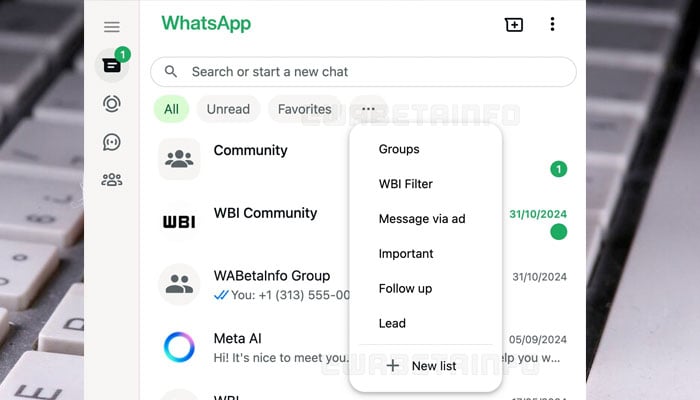 A screenshot showing the display of the new WhatsApp feature for the web. — WABetaInfo