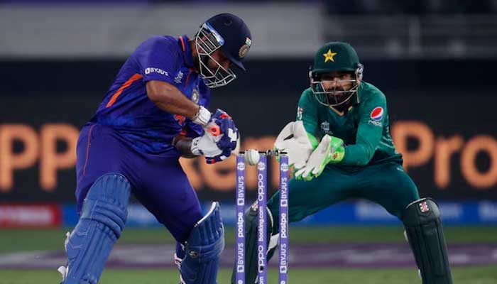 Indias Rishabh Pant hits a four during India vs Pakistan ICC Mens T20 World Cup 2021 match at Dubai International Stadium, Dubai, United Arab Emirates, October 24, 2021. — Reuters