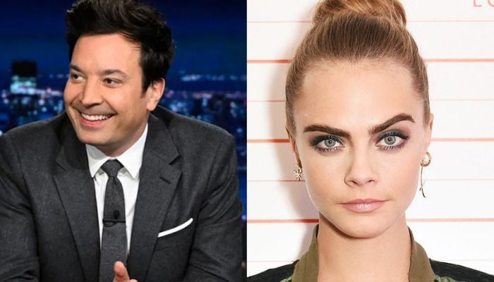 Jimmy Fallon reveals story behind his familys silhouettes in Cara Delevingnes bathroom