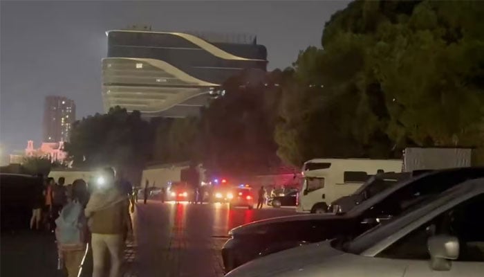 Emergency personnel work near the site of a suspected hit-and-run attack, which left several wounded, outside a sports centre, in Zhuhai, China, November 11, 2024, in this still image taken from a social media video. — Reuters