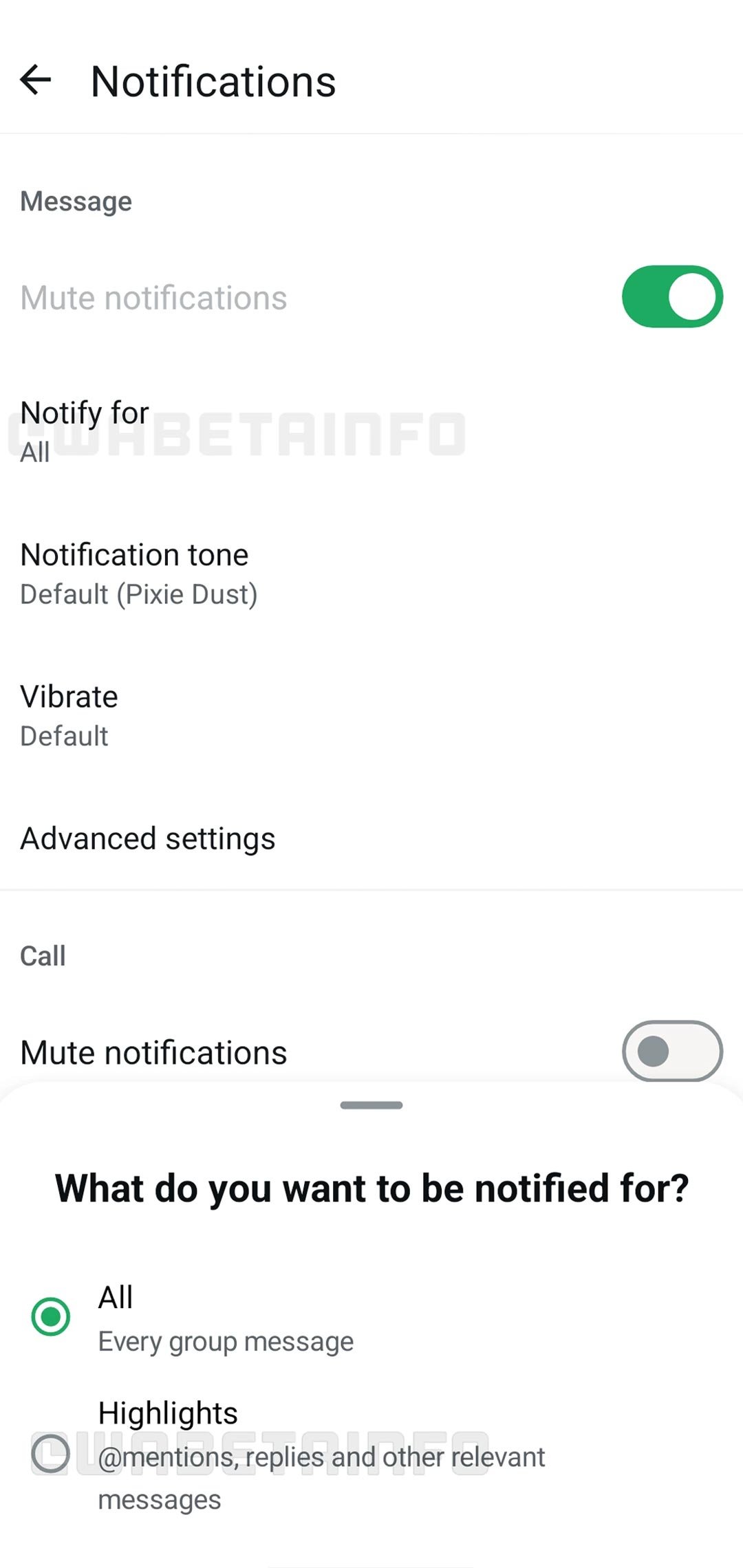 This screenshot shows the upcoming WhatsApp feature. — WABetaInfo