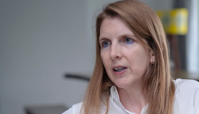 UK envoy to Pakistan Jane Marriott during a conversation. — British High Commission