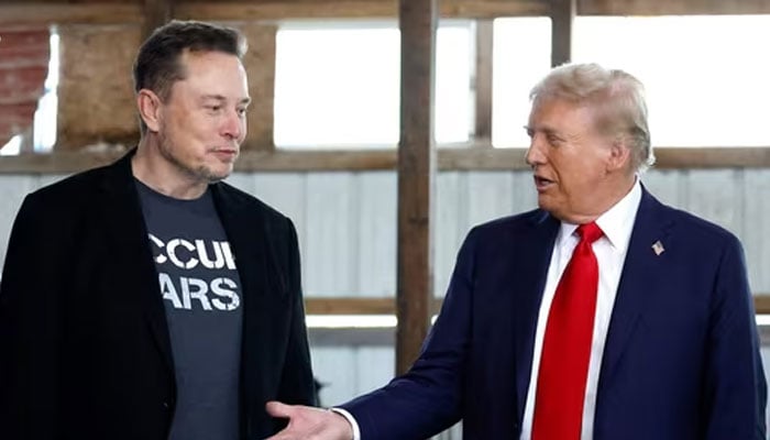 The image reflects Tesla CEO Elon Musk interacting with US president-elect Donald Trump. — AFP/File