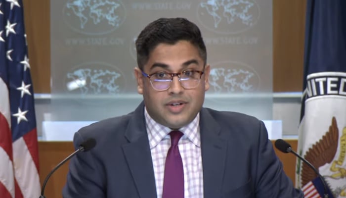 US State Department Deputy Spokesperson Vedant Patel duirng a press briefing. — YouTube/@StateDept/ File