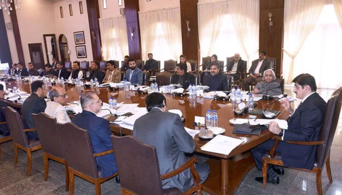 Sindh Chief Minister Syed Murad Ali Shah presides over cabinet meeting at CM House. — APP/File