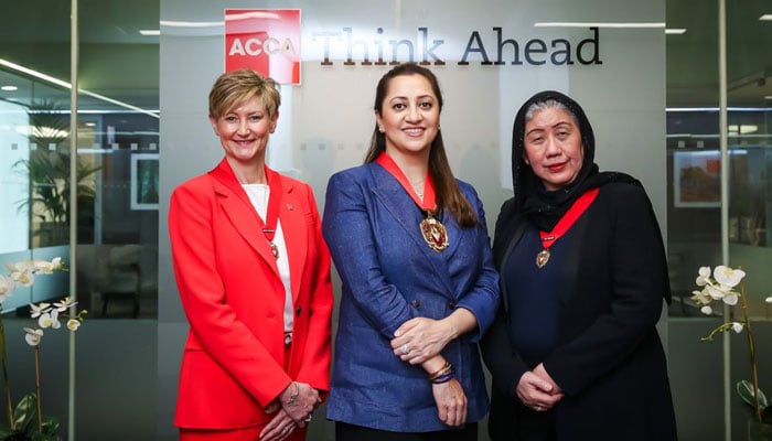 ACCA’s newly elected Deputy President Melanie Proffitt, President Ayla Majid and Vice President Datuk Zaiton Mohd Hassan. — Linkedin/ ACCA Pakistan