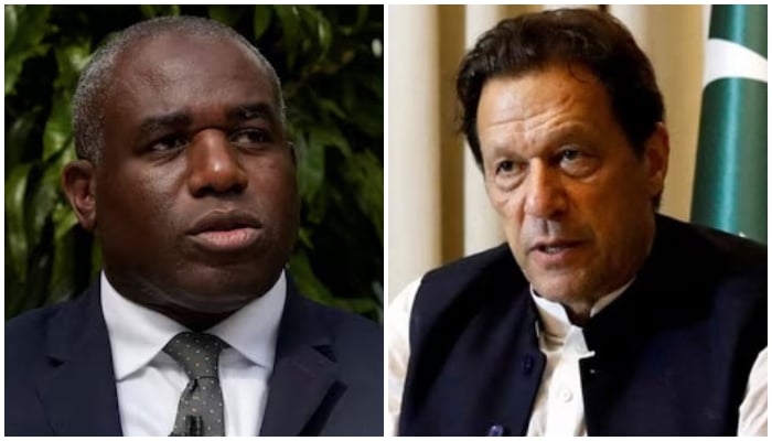 Britains Foreign Secretary David Lammy (left) and PTI founder Imran Khan. — Reuters/File