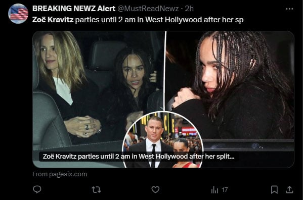 Zoe Kravitz and Channing Tatum broke up in October 2024 after three years of togetherness