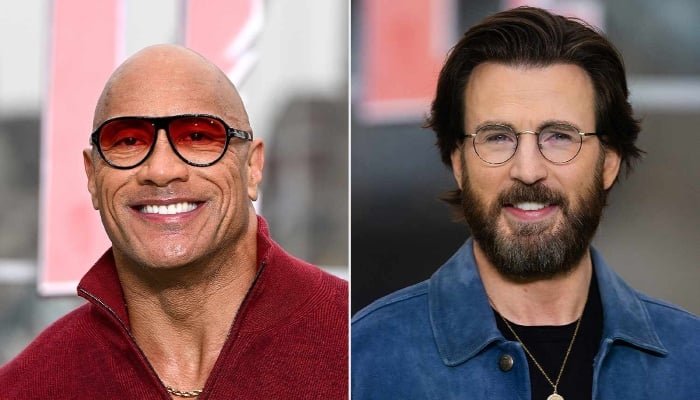 Photo: Dwayne Johannson speaks highly of Red One co-star Chris Evans