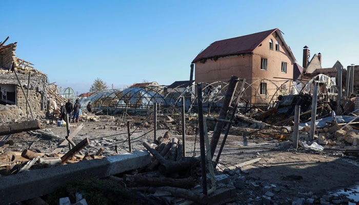 A view shows a residential area heavily damaged by a Russian missile strike, amid Russias attack on Ukraine in Odesa November 17, 2024. — Reuters