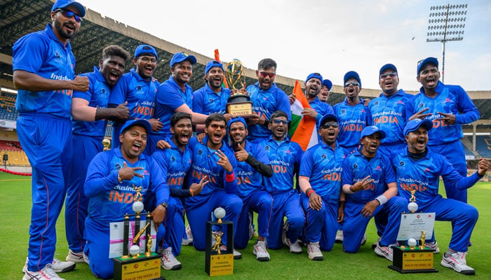 Indian blind cricket team. — Facebook/Cricket Association for the Blind in India