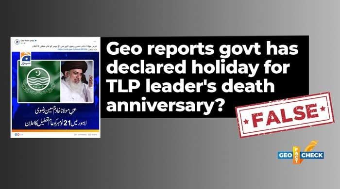 Fact-check: No public holiday announced in Punjab for Khadim Hussain Rizvi's death anniversary