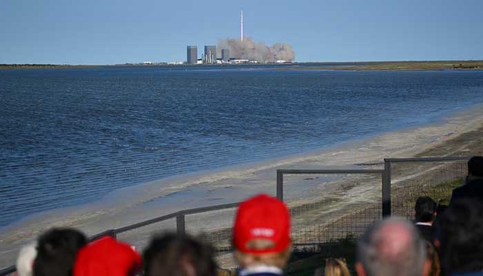 US President-elect Donald Trump looks on during a viewing of the launch of the sixth test flight of the SpaceX Starship rocket, in Brownsville, Texas, US on November 19, 2024. — Reuters