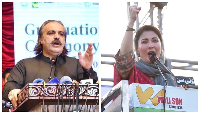 (From left) This combo of images shows KP Chief Minister Ali Amin Gandapur and Punjab CM Maryam Nawaz. — APP/File