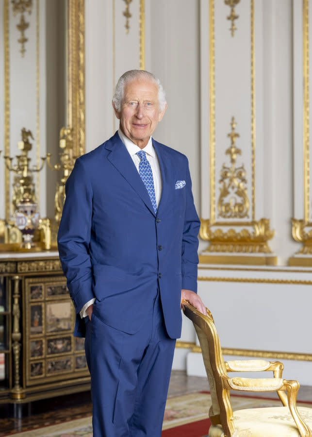 King Charles in his 76th birthday portrait.