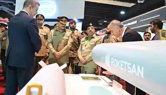 Chief of Army Staff (COAS) General Asim Munir visits 12th edition of the International Defence Exhibition and Seminar (IDEAS) at the Expo Centre in Karachi, November 20, 2024. — ISPR