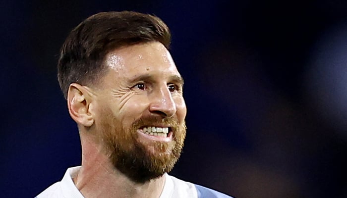 Argentinas Lionel Messi reacts against Peru during the South American Qualifiers for the World Cup at Estadio Mas Monumental, Buenos Aires, Argentina on November 19, 2024. — Reuters