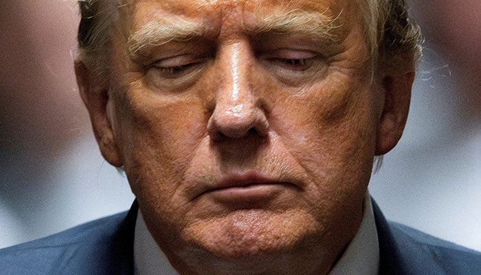 Former US President Donald Trump after a jury found him guilty on all 34 counts in his criminal trial in New York State Supreme Court in New York, New York, USA, 30 May 2024. — Reuters