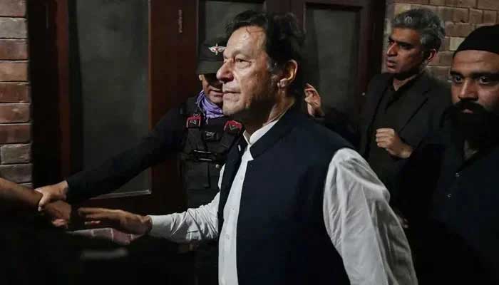 PTI founder Imran Khan appearing at the Lahore High Court on March 17, 2023. — AFP