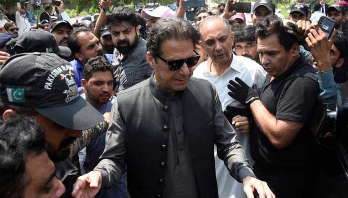 PTI founder Imran Khan appears in court to extend pre-arrest bail, in Islamabad on September 1, 2022. — Reuters