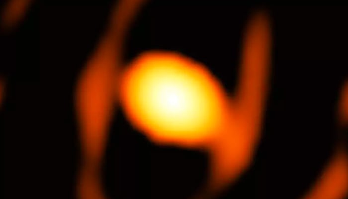 The image of the massive star, which is encircled by a mysterious egg-shaped cocoon. — AFP/file