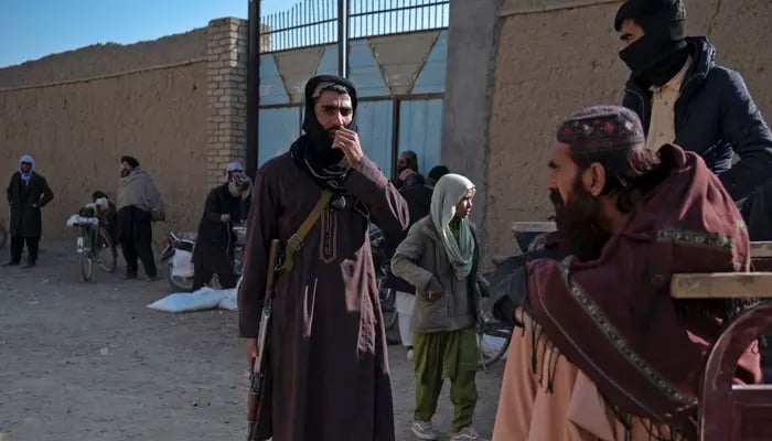 A Taliban security personnel stands in Baraki Barak district of Logar Province. — AFP/file