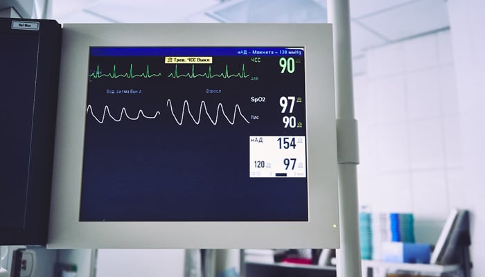 A representational image of blood pressure readings on a monitor in a hospital. — Unsplash/file