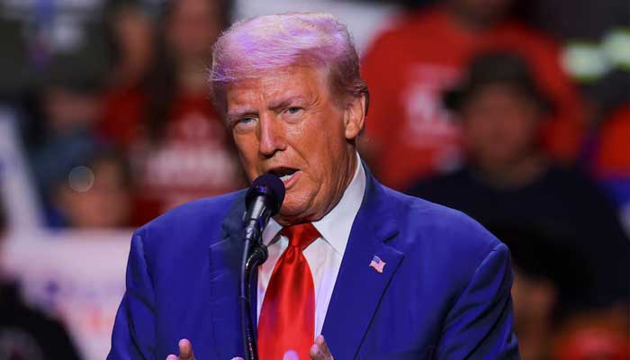 US President-elect Donald Trump speaks during a public gathering in Indiana, Pennsylvania, US. — Reuters/File