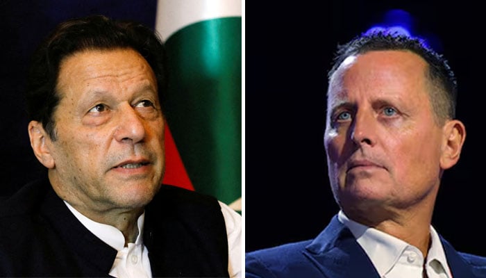 Former prime minister Imran Khan (Left) and Richard Grenell, former US Ambassador to Germany. — Reuters