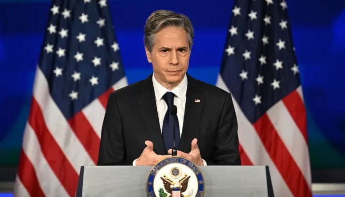 US Secretary of State Antony Blinken speaks about US policy towards China during an event hosted by the Asia Society Policy Institute at George Washington University in Washington, DC, on May 26, 2022. — AFP