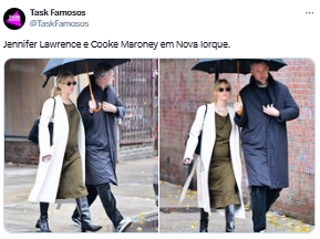 Pregnant Jennifer Lawrence steps out for for the first time with husband Cooke