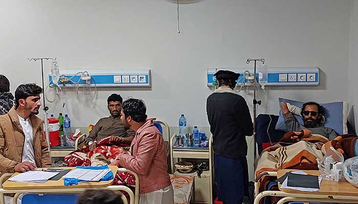 Injured victims are treated at a hospital after they were wounded in attacks in Kurram district in Parachinar, on November 27, 2024. — AFP