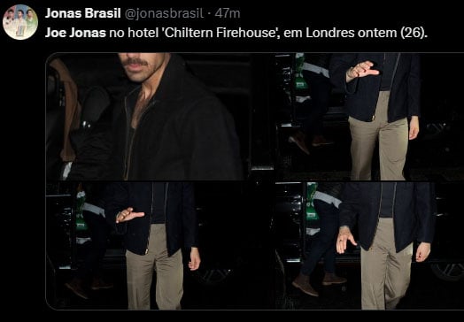 Joe Jonas was spotted at the Chiltern Firehouse