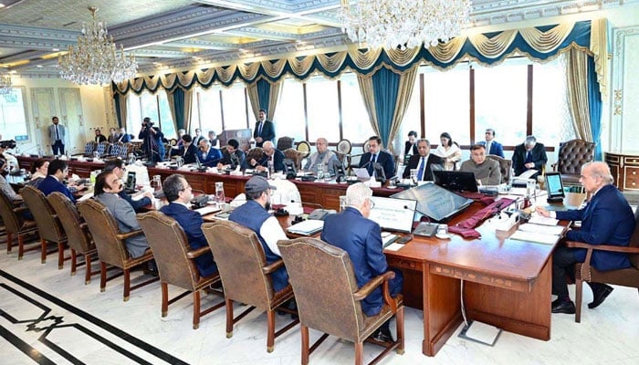 PM Shehbaz Sharif chairs a federal cabinet meeting in Islamabad. — APP/File