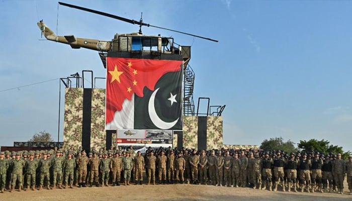 Pakistan and Chinas military pictured with the Chief of Army Staff General Syed Asim Munir at the NCTC at Pabbi on November 29, 2024. — ISPR