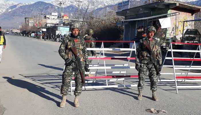 Security forces deployed at restive tribal areas of Khyber Pakhtunkhwa bordering Afghanistan in this undated image. — AFP