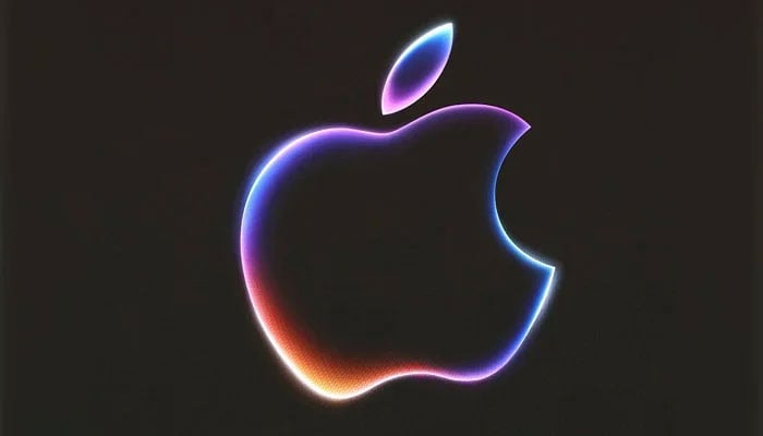 Apples logo displayed on a giant screen at the Worldwide Developers Conference in Cupertino, California, US on June 10, 2024. — AFP