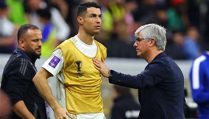 A representational image shows Al Nassrs Cristiano Ronaldo after being substituted during Asian Champions League match against at Al Bayt Stadium, Al Khor, Qatar on November 25, 2024. — Reuters