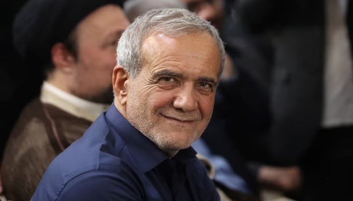 Irans President-elect Masoud Pezeshkian looks on during a gathering with his supporters at the shrine of the late leader of Irans late leader Ayatollah Ruhollah Khomeini, in south of Tehran, Iran July 6, 2024. — Reuters