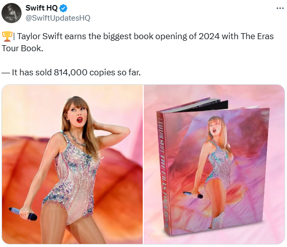 Taylor Swifts Eras Tour Book achieves record-breaking success