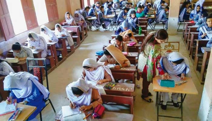 students attempting annual exams in this undated image. — PPI