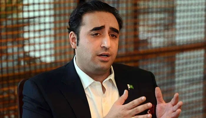 PPP Chairman Bilawal Bhutto-Zardari speaks during an interview with AFP in Muzaffarabad, on May 22, 2023. — AFP