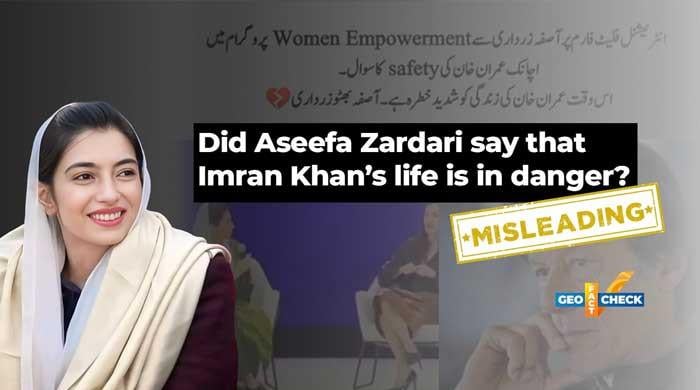 Fact-check: Did Aseefa Bhutto-Zardari say Imran Khan's life is in danger?