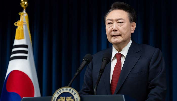 South Korean President Yoon Suk Yeol delivers an address to the nation at the Presidential Office in Seoul, South Korea, December 7, 2024. — Reuters