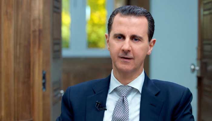 Assad gave the interview to AFP in Damascus in this undated image. — AFP