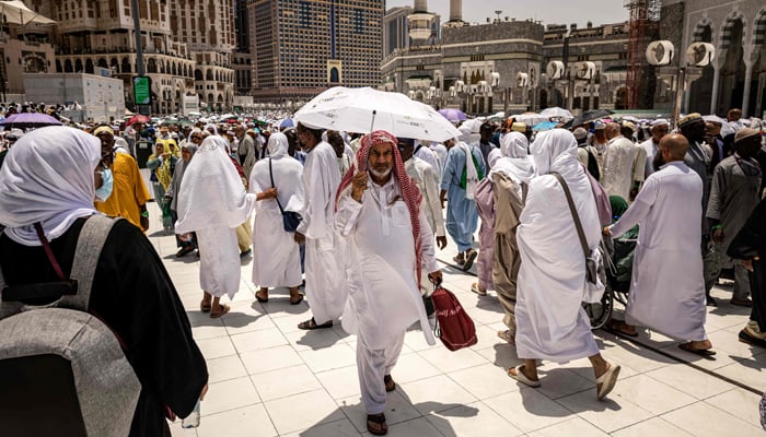 Muslim pilgrims arrive Saudi Arabias holy city of Mecca on June 11, 2024 ahead of the annual hajj pilgrimage. — AFP