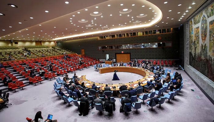 Members of the United Nations Security Council attend a meeting after North Korea fired a ballistic missile over Japan for the first time in five years, at UN headquarters in New York, US, October 5, 2022.  — Reuters